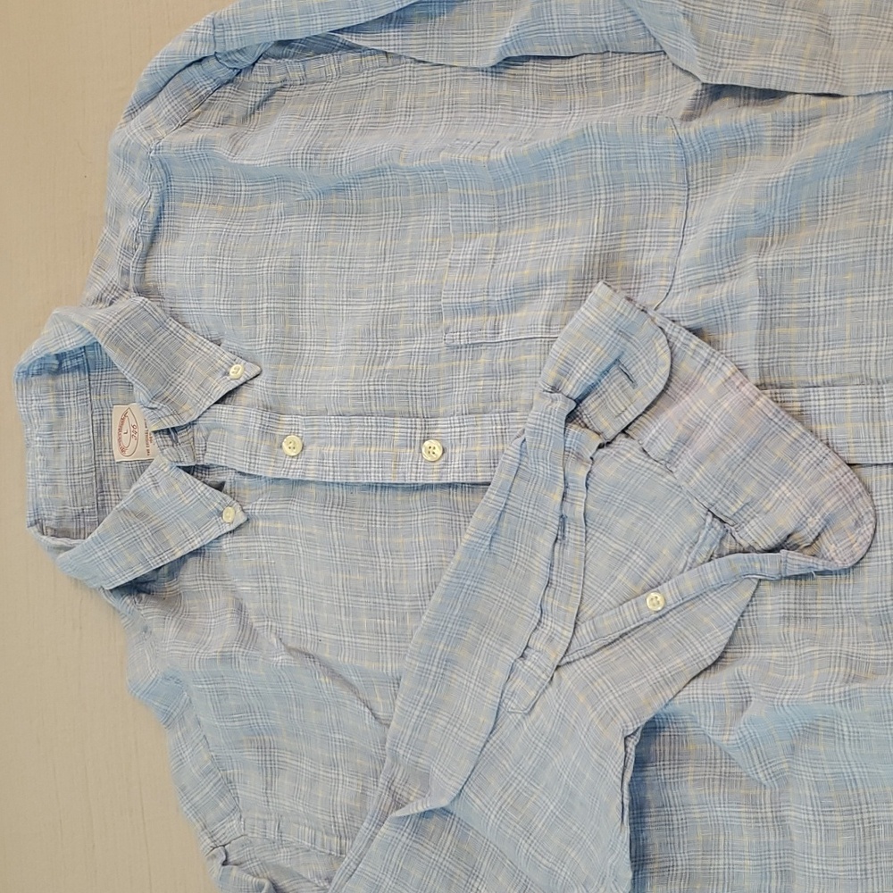 Brooks Bros Linen long sleeve shirt, size L